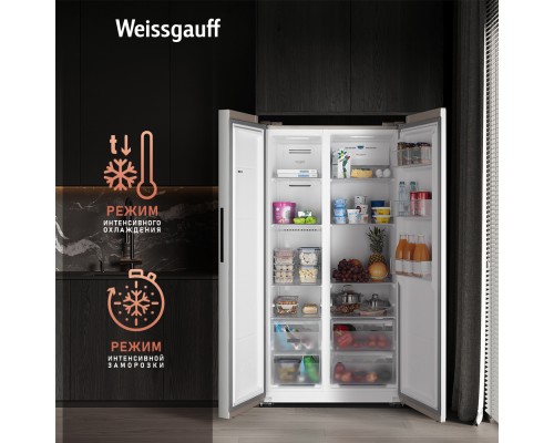 Купить Отдельностоящий холодильник с инвертором Weissgauff WSBS 600 Be NoFrost Inverter в интернет-магазине Мега-кухня 12 Купить Отдельностоящий холодильник с инвертором Weissgauff WSBS 600 Be NoFrost Inverter в интернет-магазине Мега-кухня 12