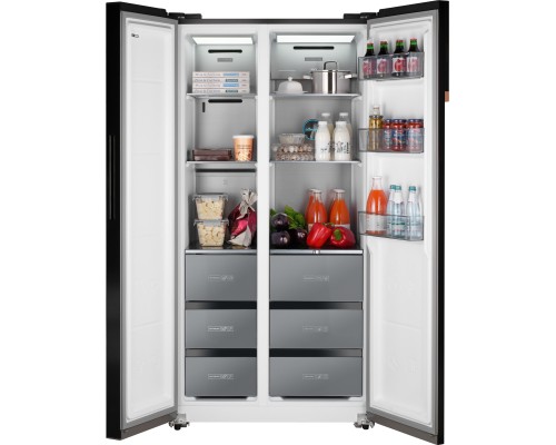 Купить Отдельностоящий холодильник с инвертором Weissgauff WSBS 590 NoFrost Inverter Premium Rock Glass в интернет-магазине Мега-кухня 2 Купить Отдельностоящий холодильник с инвертором Weissgauff WSBS 590 NoFrost Inverter Premium Rock Glass в интернет-магазине Мега-кухня 2