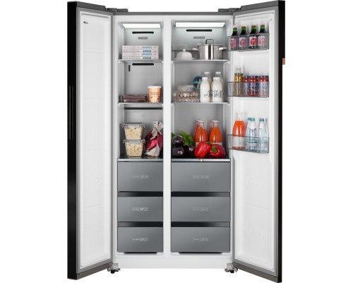 Купить Отдельностоящий холодильник с инвертором Weissgauff WSBS 590 NoFrost Inverter Premium Dark Grey Glass в интернет-магазине Мега-кухня 6 Купить Отдельностоящий холодильник с инвертором Weissgauff WSBS 590 NoFrost Inverter Premium Dark Grey Glass в интернет-магазине Мега-кухня 6