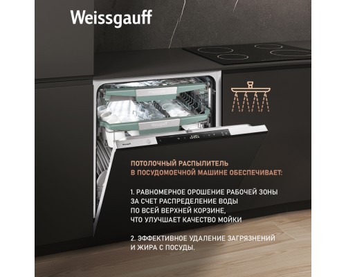 Купить Встраиваемая посудомоечная машина Weissgauff BDW 6151 Inverter Touch AutoOpen Timer Floor в интернет-магазине Мега-кухня 10 Купить Встраиваемая посудомоечная машина Weissgauff BDW 6151 Inverter Touch AutoOpen Timer Floor в интернет-магазине Мега-кухня 10