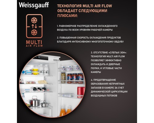 Купить Встраиваемый холодильник с инвертором Weissgauff WRKI 1969 Total NoFrost Premium EcoFresh в интернет-магазине Мега-кухня 13 Купить Встраиваемый холодильник с инвертором Weissgauff WRKI 1969 Total NoFrost Premium EcoFresh в интернет-магазине Мега-кухня 13