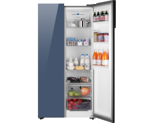 Купить Отдельностоящий холодильник с инвертором Weissgauff WSBS 600 NoFrost Inverter Blue Glass в интернет-магазине Мега-кухня 3 Купить Отдельностоящий холодильник с инвертором Weissgauff WSBS 600 NoFrost Inverter Blue Glass в интернет-магазине Мега-кухня 3
