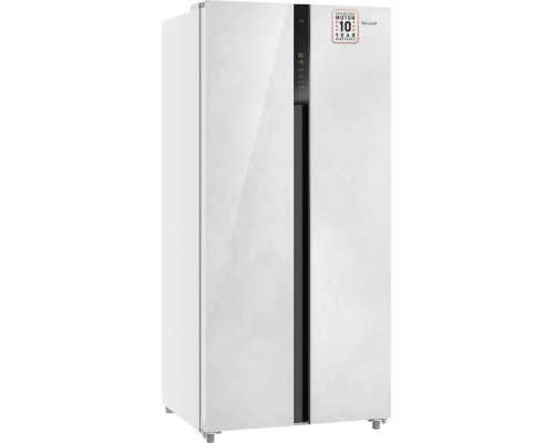 Купить Отдельностоящий холодильник с инвертором Weissgauff WSBS 500 Inverter NoFrost White Rock Glass в интернет-магазине Мега-кухня 4 Купить Отдельностоящий холодильник с инвертором Weissgauff WSBS 500 Inverter NoFrost White Rock Glass в интернет-магазине Мега-кухня 4