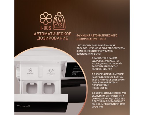 Купить  Стиральная машина Weissgauff WMD 6016 DC Inverter Steam в интернет-магазине Мега-кухня 11