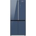 Купить Отдельностоящий холодильник с инвертором Weissgauff WCD 590 Nofrost Inverter Premium EcoFresh Blue Glass в интернет-магазине Мега-кухня