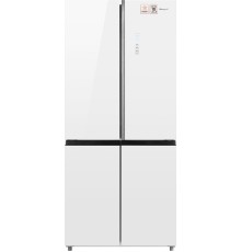 Отдельностоящий холодильник с инвертором Weissgauff WCD 590 Nofrost Inverter Premium EcoFresh White Glass