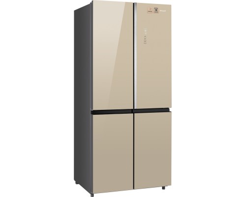 Купить  Отдельностоящий холодильник с инвертором Weissgauff WCD 590 Nofrost Inverter Premium EcoFresh Gold Glass в интернет-магазине Мега-кухня 2
