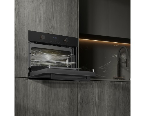 Купить Встраиваемый компактный духовой шкаф с СВЧ Weissgauff OE 4551 DB Black Edition в интернет-магазине Мега-кухня 8 Купить Встраиваемый компактный духовой шкаф с СВЧ Weissgauff OE 4551 DB Black Edition в интернет-магазине Мега-кухня 8
