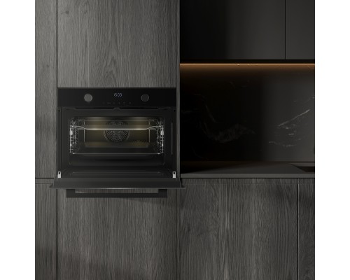 Купить Встраиваемый компактный духовой шкаф с СВЧ Weissgauff OE 4551 DB Black Edition в интернет-магазине Мега-кухня 11 Купить Встраиваемый компактный духовой шкаф с СВЧ Weissgauff OE 4551 DB Black Edition в интернет-магазине Мега-кухня 11