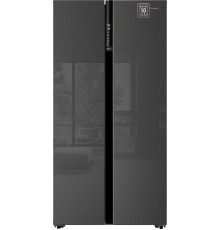 Отдельностоящий холодильник с инвертором Weissgauff WSBS 600 NoFrost Inverter Inox Glass