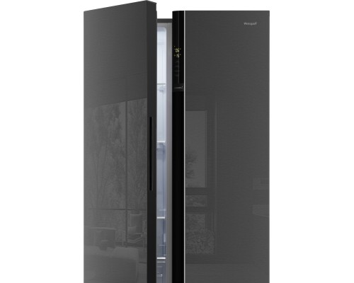 Купить Отдельностоящий холодильник с инвертором Weissgauff WSBS 600 NoFrost Inverter Inox Glass в интернет-магазине Мега-кухня 21 Купить Отдельностоящий холодильник с инвертором Weissgauff WSBS 600 NoFrost Inverter Inox Glass в интернет-магазине Мега-кухня 21