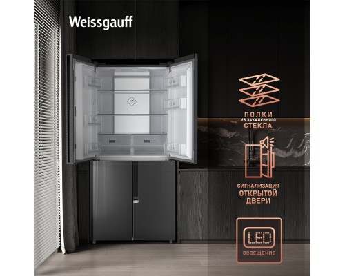 Купить Отдельностоящий холодильник с инвертором Weissgauff WCD 450 Inox Glass NoFrost Inverter в интернет-магазине Мега-кухня 20 Купить Отдельностоящий холодильник с инвертором Weissgauff WCD 450 Inox Glass NoFrost Inverter в интернет-магазине Мега-кухня 20