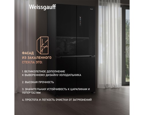 Купить Отдельностоящий холодильник с инвертором Weissgauff WCD 510 Built-in Inverter NoFrost Black Glass в интернет-магазине Мега-кухня 28 Купить Отдельностоящий холодильник с инвертором Weissgauff WCD 510 Built-in Inverter NoFrost Black Glass в интернет-магазине Мега-кухня 28