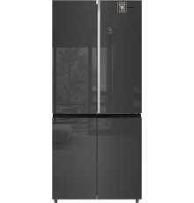 Отдельностоящий холодильник с инвертором Weissgauff WCD 590 NoFrost Inverter Premium EcoFresh Inox Glass