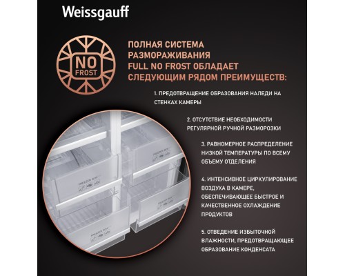 Купить Отдельностоящий холодильник с инвертором Weissgauff WCD 450 White Rock Glass NoFrost Inverter в интернет-магазине Мега-кухня 15 Купить Отдельностоящий холодильник с инвертором Weissgauff WCD 450 White Rock Glass NoFrost Inverter в интернет-магазине Мега-кухня 15