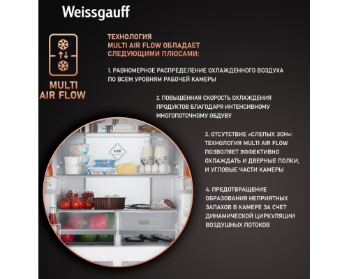 Купить Отдельностоящий холодильник с инвертором Weissgauff WCD 450 White Rock Glass NoFrost Inverter в интернет-магазине Мега-кухня 16 Купить Отдельностоящий холодильник с инвертором Weissgauff WCD 450 White Rock Glass NoFrost Inverter в интернет-магазине Мега-кухня 16