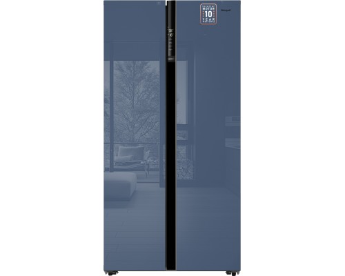 Купить Отдельностоящий холодильник с инвертором Weissgauff WSBS 600 NoFrost Inverter Blue Glass в интернет-магазине Мега-кухня Купить Отдельностоящий холодильник с инвертором Weissgauff WSBS 600 NoFrost Inverter Blue Glass в интернет-магазине Мега-кухня