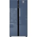 Купить Отдельностоящий холодильник с инвертором Weissgauff WSBS 600 NoFrost Inverter Blue Glass в интернет-магазине Мега-кухня