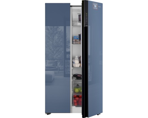 Купить Отдельностоящий холодильник с инвертором Weissgauff WSBS 600 NoFrost Inverter Blue Glass в интернет-магазине Мега-кухня 4 Купить Отдельностоящий холодильник с инвертором Weissgauff WSBS 600 NoFrost Inverter Blue Glass в интернет-магазине Мега-кухня 4