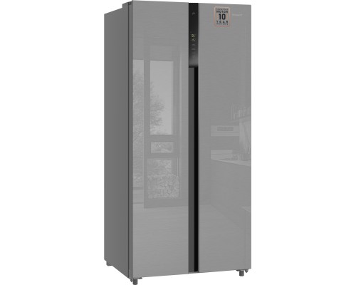 Купить Отдельностоящий холодильник с инвертором Weissgauff WSBS 500 Inverter NoFrost Inox Glass в интернет-магазине Мега-кухня 4 Купить Отдельностоящий холодильник с инвертором Weissgauff WSBS 500 Inverter NoFrost Inox Glass в интернет-магазине Мега-кухня 4