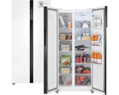 Купить Отдельностоящий холодильник с инвертором Weissgauff WSBS 500 Inverter NoFrost White Glass в интернет-магазине Мега-кухня 1 Купить Отдельностоящий холодильник с инвертором Weissgauff WSBS 500 Inverter NoFrost White Glass в интернет-магазине Мега-кухня 1