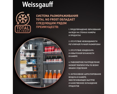 Купить Встраиваемый холодильник с инвертором Weissgauff WRKI 2000 Total NoFrost Inverter Premium Ecofresh Inox в интернет-магазине Мега-кухня 14 Купить Встраиваемый холодильник с инвертором Weissgauff WRKI 2000 Total NoFrost Inverter Premium Ecofresh Inox в интернет-магазине Мега-кухня 14