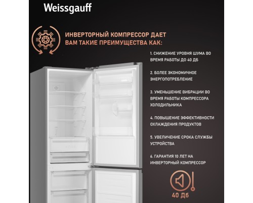 Купить Отдельностоящий холодильник с инвертором Weissgauff WRK 2000 WGNF DC Inverter в интернет-магазине Мега-кухня 20 Купить Отдельностоящий холодильник с инвертором Weissgauff WRK 2000 WGNF DC Inverter в интернет-магазине Мега-кухня 20