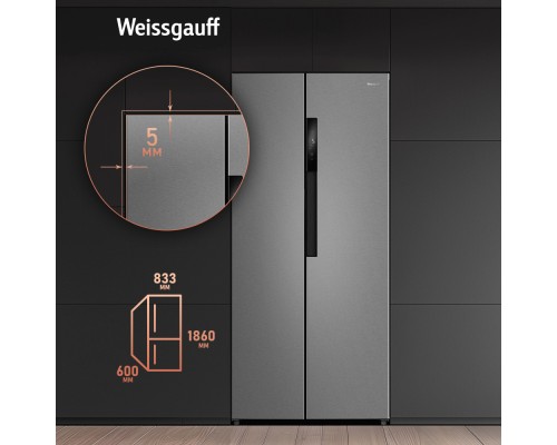 Купить Отдельностоящий холодильник с инвертором Weissgauff WSBS 450 XNF Built-in в интернет-магазине Мега-кухня 18 Купить Отдельностоящий холодильник с инвертором Weissgauff WSBS 450 XNF Built-in в интернет-магазине Мега-кухня 18