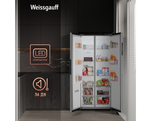 Купить Отдельностоящий холодильник с инвертором Weissgauff WSBS 450 XNF Built-in в интернет-магазине Мега-кухня 21 Купить Отдельностоящий холодильник с инвертором Weissgauff WSBS 450 XNF Built-in в интернет-магазине Мега-кухня 21