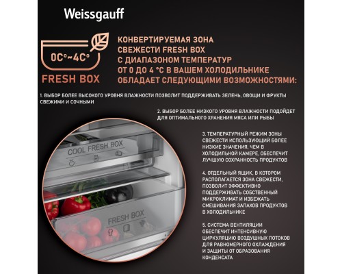Купить Отдельностоящий холодильник Weissgauff WRK 195 D Full NoFrost Bru Steel Glass в интернет-магазине Мега-кухня 18 Купить Отдельностоящий холодильник Weissgauff WRK 195 D Full NoFrost Bru Steel Glass в интернет-магазине Мега-кухня 18