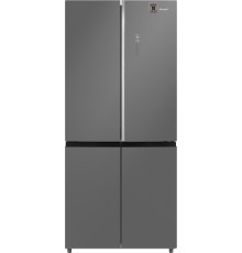 Отдельностоящий холодильник с инвертором Weissgauff WCD 590 NoFrost Inverter Premium Ecofresh Bru Steel Glass