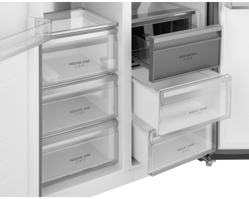 Купить Отдельностоящий холодильник с инвертором Weissgauff WSBS 1036 Inverter NoFrost Premium Dark Inox в интернет-магазине Мега-кухня 11 Купить Отдельностоящий холодильник с инвертором Weissgauff WSBS 1036 Inverter NoFrost Premium Dark Inox в интернет-магазине Мега-кухня 11