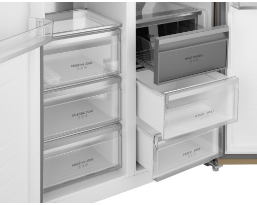 Купить Отдельностоящий холодильник с инвертором Weissgauff WSBS 1036 Inverter NoFrost Premium Сhampagne Glass в интернет-магазине Мега-кухня 10 Купить Отдельностоящий холодильник с инвертором Weissgauff WSBS 1036 Inverter NoFrost Premium Сhampagne Glass в интернет-магазине Мега-кухня 10