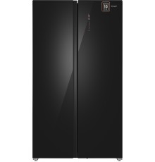 Отдельностоящий холодильник с инвертором Weissgauff WSBS 1036 Inverter NoFrost Premium Black Glass