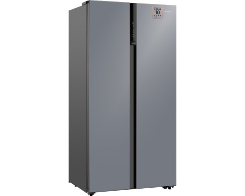 Купить  Отдельностоящий холодильник с инвертором Weissgauff WSBS 600 NoFrost Inverter Dark Grey Glass в интернет-магазине Мега-кухня 3