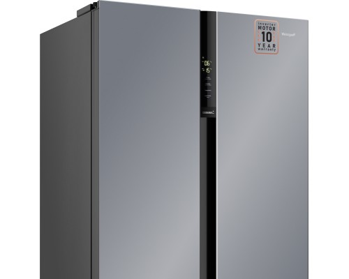 Купить  Отдельностоящий холодильник с инвертором Weissgauff WSBS 600 NoFrost Inverter Dark Grey Glass в интернет-магазине Мега-кухня 5