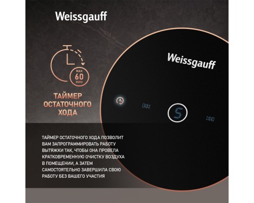 Купить  Купольная вытяжка Weissgauff Alcor TC BL Inverter Wi-Fi в интернет-магазине Мега-кухня 14
