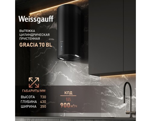 Купить Вытяжка Weissgauff Gracia 70 BL в интернет-магазине Мега-кухня 7 Купить Вытяжка Weissgauff Gracia 70 BL в интернет-магазине Мега-кухня 7