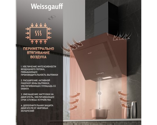 Купить Купольная вытяжка Weissgauff Zaurak 50 PB BL в интернет-магазине Мега-кухня 10 Купить Купольная вытяжка Weissgauff Zaurak 50 PB BL в интернет-магазине Мега-кухня 10