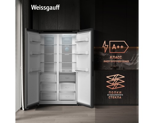 Купить Отдельностоящий холодильник с инвертором Weissgauff WSBS 1036 Inverter NoFrost Premium Dark Inox в интернет-магазине Мега-кухня 25 Купить Отдельностоящий холодильник с инвертором Weissgauff WSBS 1036 Inverter NoFrost Premium Dark Inox в интернет-магазине Мега-кухня 25
