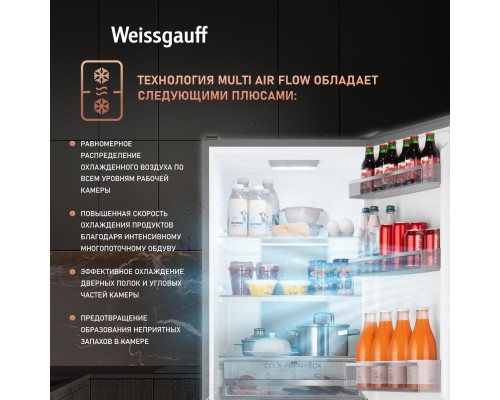 Купить Отдельностоящий холодильник с инвертором Weissgauff WRK 2000 Total NoFrost Inverter Beige Glass в интернет-магазине Мега-кухня 12 Купить Отдельностоящий холодильник с инвертором Weissgauff WRK 2000 Total NoFrost Inverter Beige Glass в интернет-магазине Мега-кухня 12