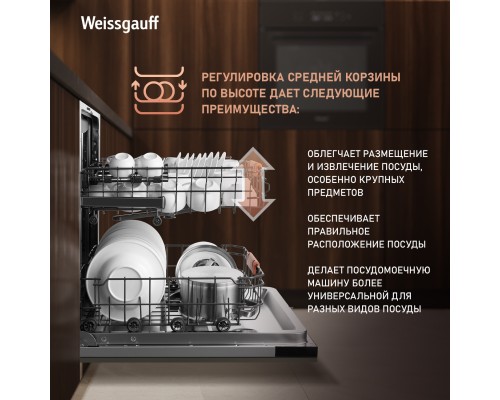 Купить Встраиваемая посудомоечная машина Weissgauff BDW 6038 Infolight в интернет-магазине Мега-кухня 23 Купить Встраиваемая посудомоечная машина Weissgauff BDW 6038 Infolight в интернет-магазине Мега-кухня 23