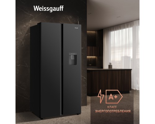 Купить Отдельностоящий холодильник с инвертором и подачей воды Weissgauff WSBS 600 B NoFrost Inverter Water Dispenser в интернет-магазине Мега-кухня 19 Купить Отдельностоящий холодильник с инвертором и подачей воды Weissgauff WSBS 600 B NoFrost Inverter Water Dispenser в интернет-магазине Мега-кухня 19
