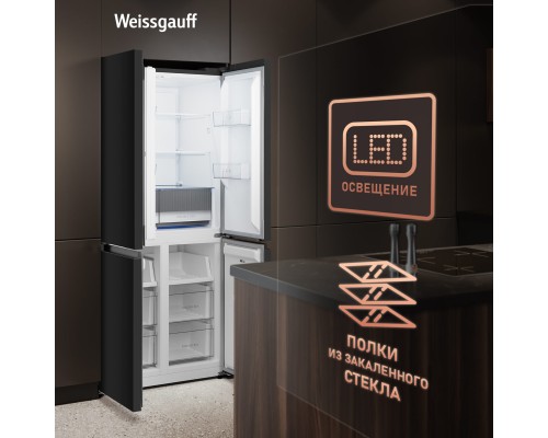 Купить Отдельностоящий холодильник с инвертором Weissgauff WCD 450 B NoFrost Inverter в интернет-магазине Мега-кухня 23 Купить Отдельностоящий холодильник с инвертором Weissgauff WCD 450 B NoFrost Inverter в интернет-магазине Мега-кухня 23