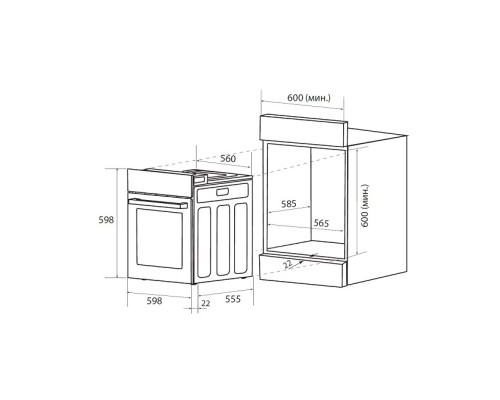 Купить  Духовой шкаф ZUGEL ZOE601X в интернет-магазине Мега-кухня 10