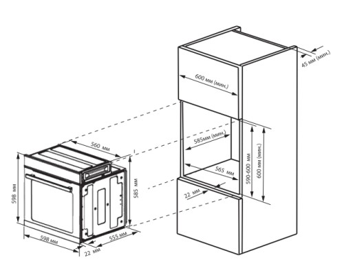 Купить  Духовой шкаф ZUGEL ZOE602W в интернет-магазине Мега-кухня 11