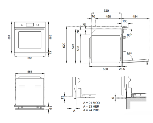 Купить  Духовой шкаф Bertazzoni F6011MODVPTN/23 в интернет-магазине Мега-кухня 5