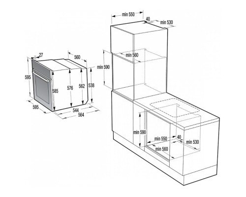 Купить  Духовой шкаф Gorenje BSA6138B в интернет-магазине Мега-кухня 7