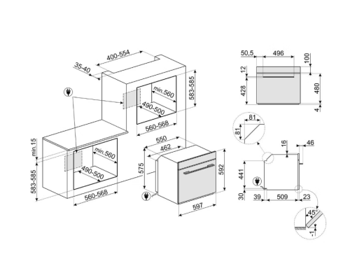 Купить  Духовой шкаф Smeg SO6104APG в интернет-магазине Мега-кухня 10