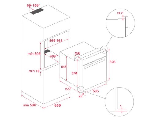 Купить  Духовой шкаф Teka HLB 8300 Black glass в интернет-магазине Мега-кухня 10